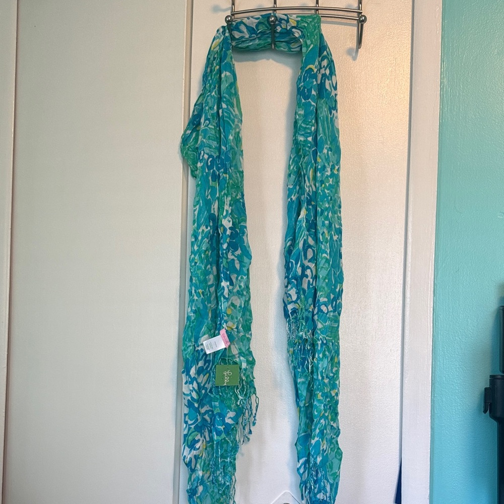 Lilly Pulitzer Blue and Green Scarf